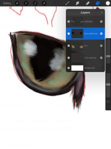 Digital painting eye tutorial